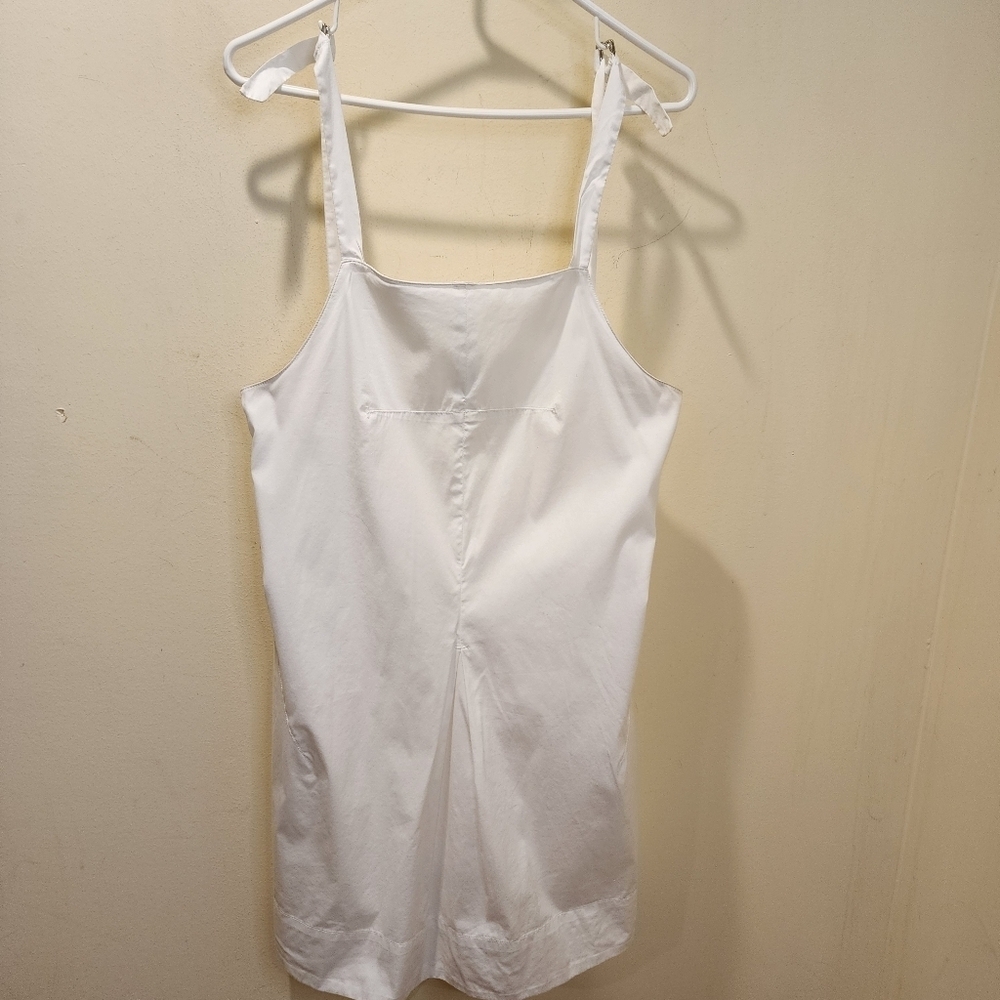 ZARA BASIC White Romper Mini dress with pockets size M - Picture 1 of 14